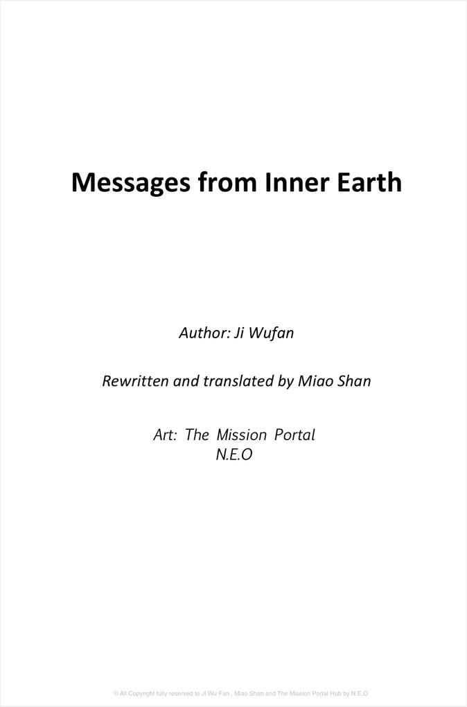Messages From Inner Earth Basic Messages From Inner Earth Basic